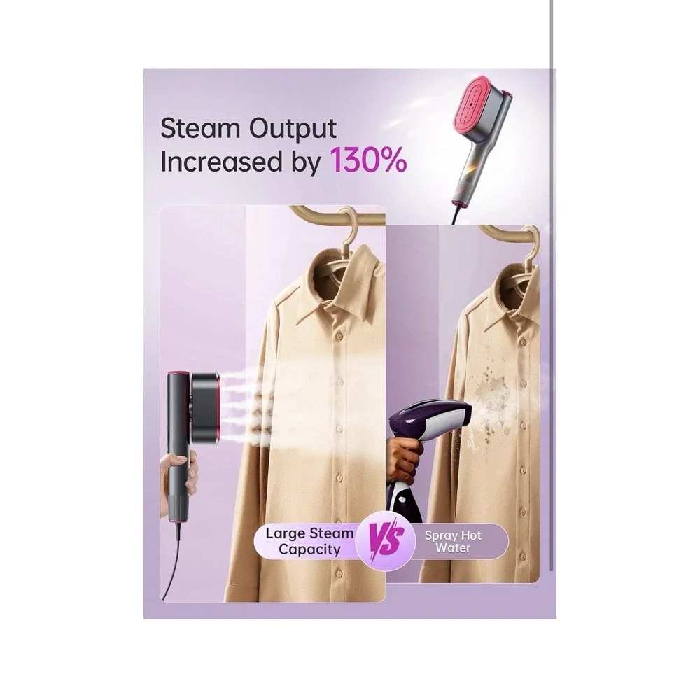 12N32/ DRFLASH 2 in 1 Handheld Garment Steamer and Iron for Clothes Travel Size